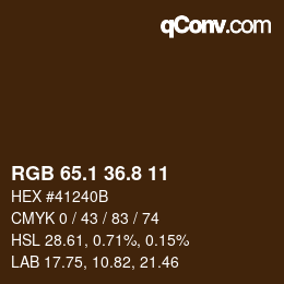 Color code: RGB 65.1 36.8 11 | qconv.com
