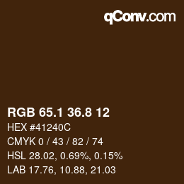 Farbcode: RGB 65.1 36.8 12 | qconv.com