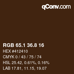 Color code: RGB 65.1 36.8 16 | qconv.com