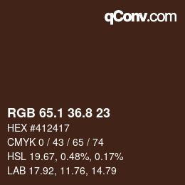 Color code: RGB 65.1 36.8 23 | qconv.com