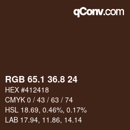 Color code: RGB 65.1 36.8 24 | qconv.com