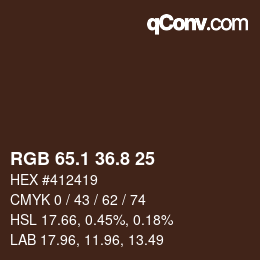Color code: RGB 65.1 36.8 25 | qconv.com