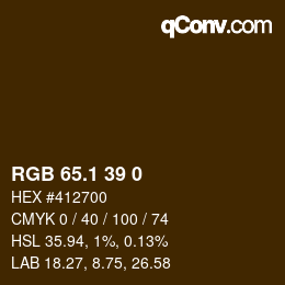 カラーコード: RGB 65.1 39 0 | qconv.com