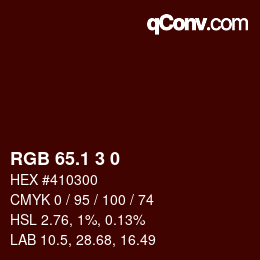 カラーコード: RGB 65.1 3 0 | qconv.com