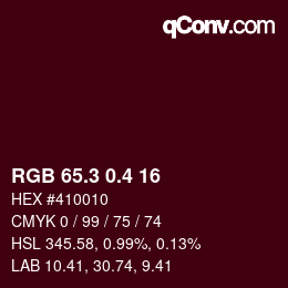 カラーコード: RGB 65.3 0.4 16 | qconv.com