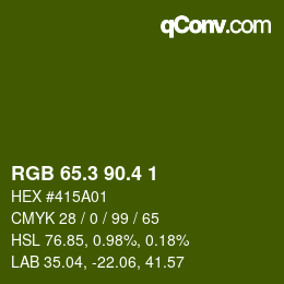 カラーコード: RGB 65.3 90.4 1 | qconv.com