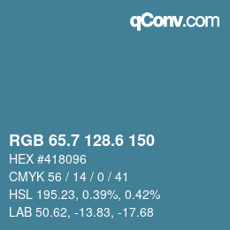 カラーコード: RGB 65.7 128.6 150 | qconv.com