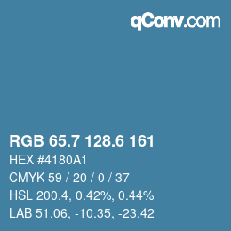 カラーコード: RGB 65.7 128.6 161 | qconv.com