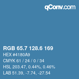 カラーコード: RGB 65.7 128.6 169 | qconv.com