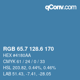 カラーコード: RGB 65.7 128.6 170 | qconv.com