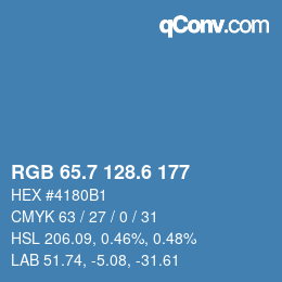カラーコード: RGB 65.7 128.6 177 | qconv.com