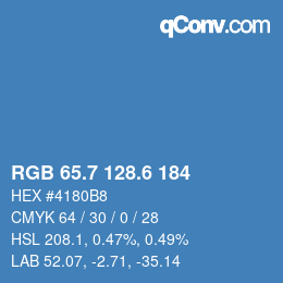 カラーコード: RGB 65.7 128.6 184 | qconv.com