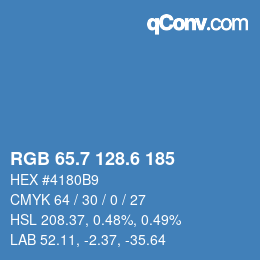 カラーコード: RGB 65.7 128.6 185 | qconv.com