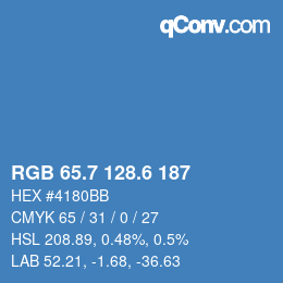 カラーコード: RGB 65.7 128.6 187 | qconv.com