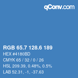 カラーコード: RGB 65.7 128.6 189 | qconv.com