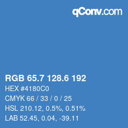 カラーコード: RGB 65.7 128.6 192 | qconv.com