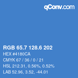 カラーコード: RGB 65.7 128.6 202 | qconv.com