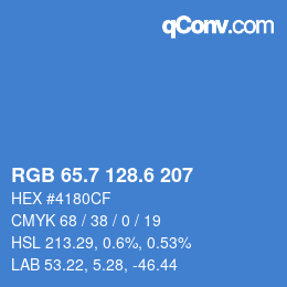 カラーコード: RGB 65.7 128.6 207 | qconv.com