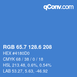 カラーコード: RGB 65.7 128.6 208 | qconv.com