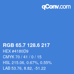 カラーコード: RGB 65.7 128.6 217 | qconv.com