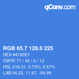 カラーコード: RGB 65.7 128.6 225 | qconv.com