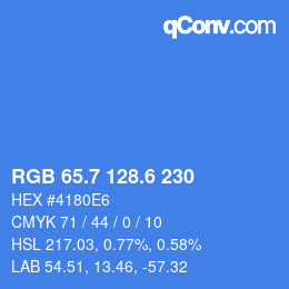 カラーコード: RGB 65.7 128.6 230 | qconv.com