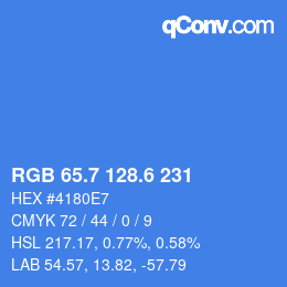 カラーコード: RGB 65.7 128.6 231 | qconv.com