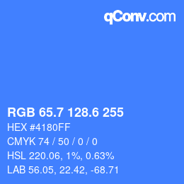 カラーコード: RGB 65.7 128.6 255 | qconv.com
