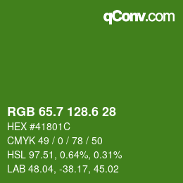 カラーコード: RGB 65.7 128.6 28 | qconv.com