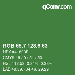 カラーコード: RGB 65.7 128.6 63 | qconv.com
