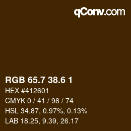 カラーコード: RGB 65.7 38.6 1 | qconv.com