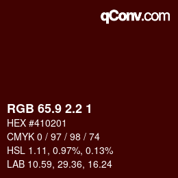 カラーコード: RGB 65.9 2.2 1 | qconv.com