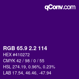 カラーコード: RGB 65.9 2.2 114 | qconv.com