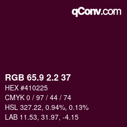 カラーコード: RGB 65.9 2.2 37 | qconv.com