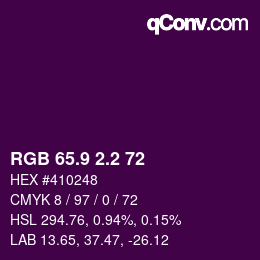 カラーコード: RGB 65.9 2.2 72 | qconv.com