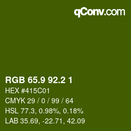 カラーコード: RGB 65.9 92.2 1 | qconv.com