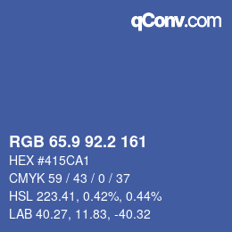 Color code: RGB 65.9 92.2 161 | qconv.com