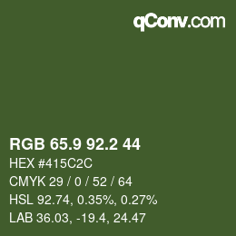 カラーコード: RGB 65.9 92.2 44 | qconv.com