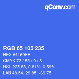 Código de color: RGB 65 105 235 | qconv.com