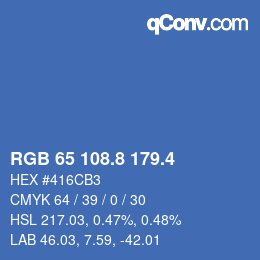 カラーコード: RGB 65 108.8 179.4 | qconv.com