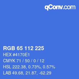 Color code: RGB 65 112 225 | qconv.com