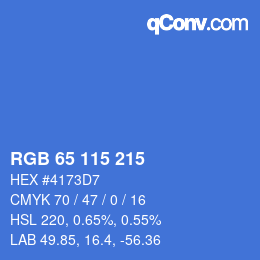 Código de color: RGB 65 115 215 | qconv.com
