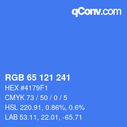 Código de color: RGB 65 121 241 | qconv.com