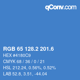 カラーコード: RGB 65 128.2 201.6 | qconv.com