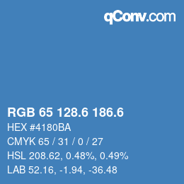 カラーコード: RGB 65 128.6 186.6 | qconv.com