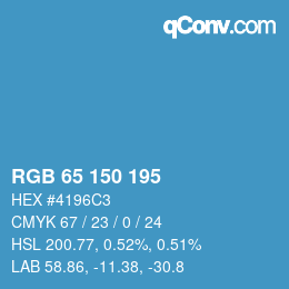 Color code: RGB 65 150 195 | qconv.com