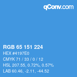 Color code: RGB 65 151 224 | qconv.com