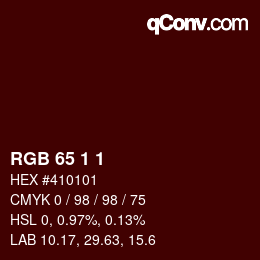 Color code: RGB 65 1 1 | qconv.com