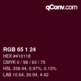Color code: RGB 65 1 24 | qconv.com