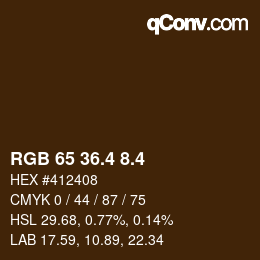 カラーコード: RGB 65 36.4 8.4 | qconv.com